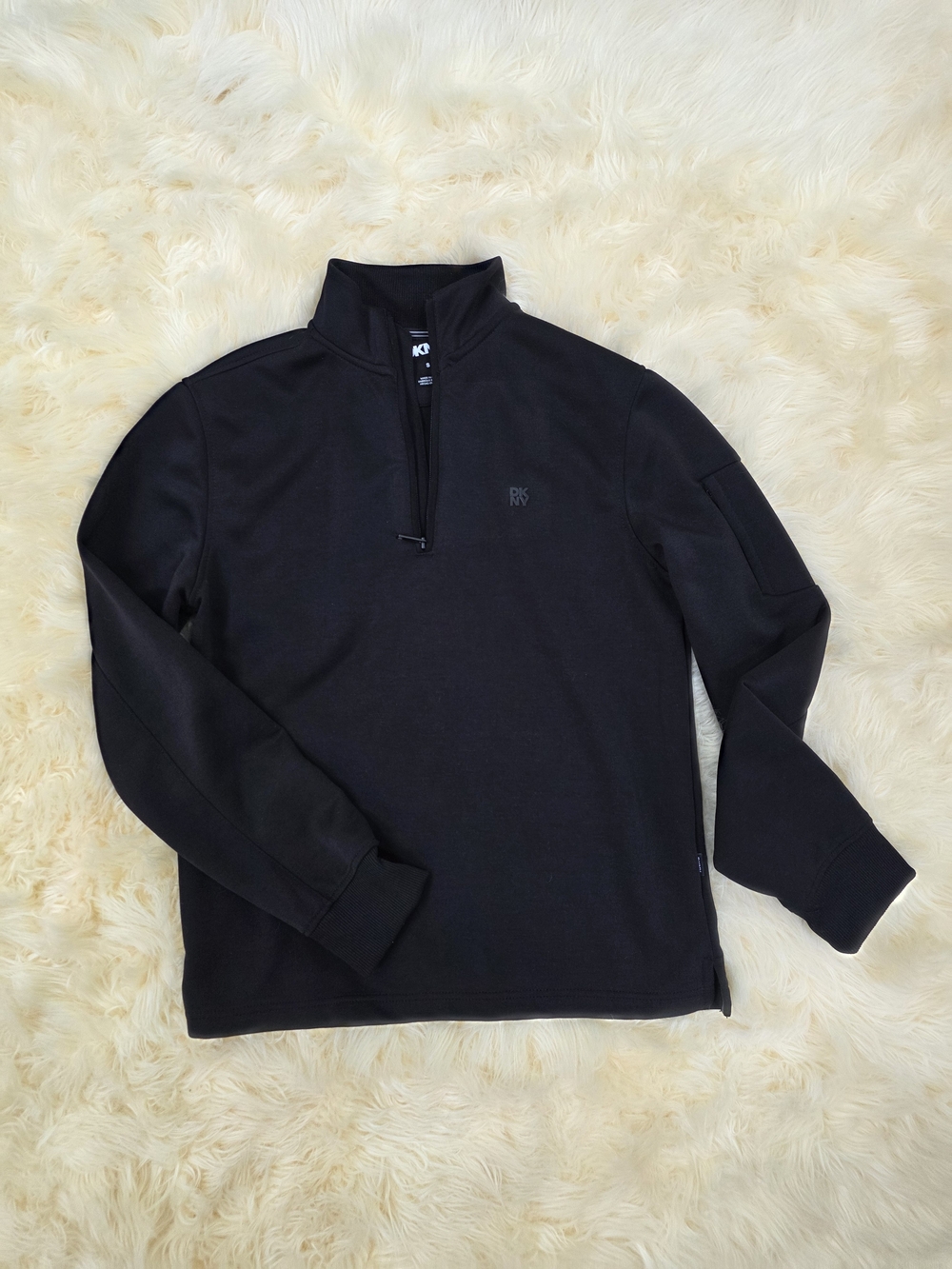 DKNY Men's Black Half-Zip Sweater Size Small